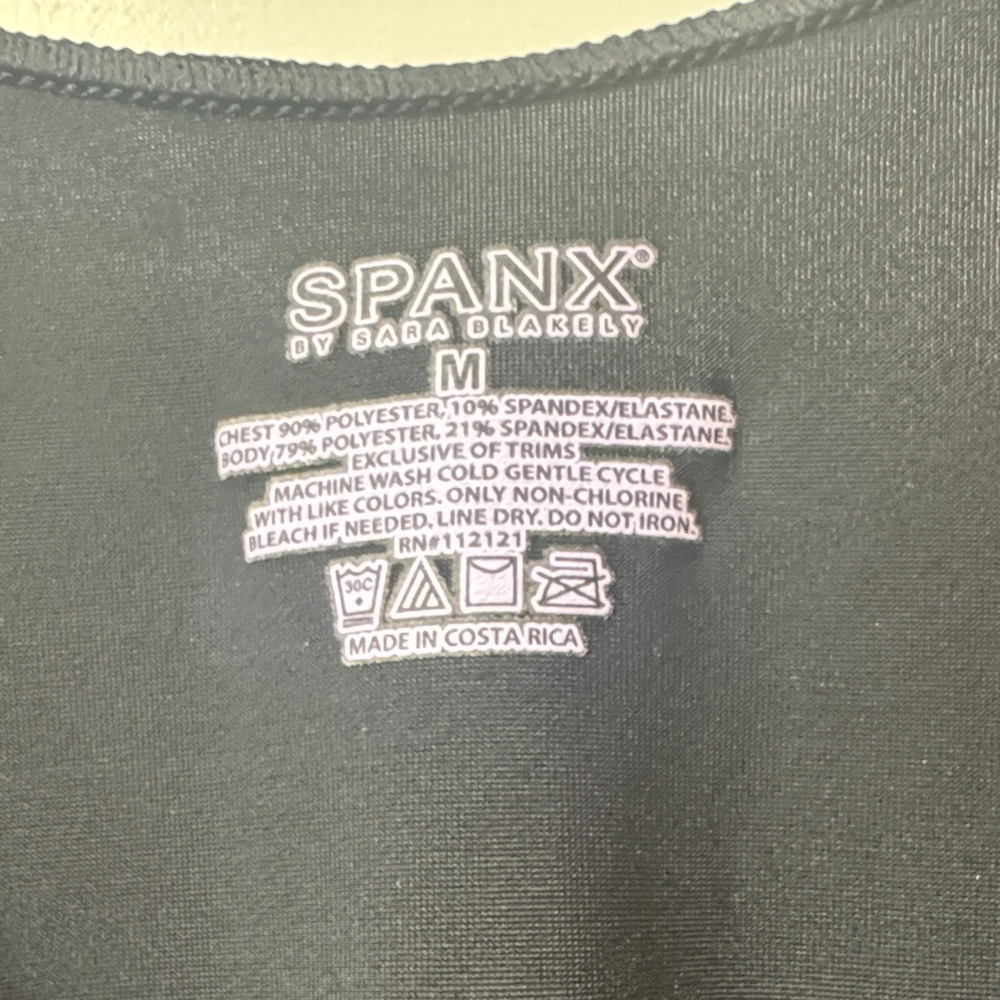 Spanx tank tops (1 Black V-neck & 1 tan round neck) - Both Size M - Picture 2 of 7